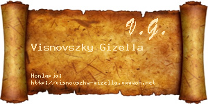 Visnovszky Gizella névjegykártya